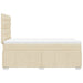 Pat box spring cu saltea, crem, 120x200 cm, textil - WALTI WALTI