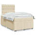 Pat box spring cu saltea, crem, 120x200 cm, textil - WALTI WALTI