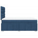 Pat box spring cu saltea, albastru, 120x200 cm, textil - WALTI WALTI