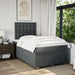 Pat box spring cu saltea, gri închis, 120x200 cm, textil - WALTI WALTI