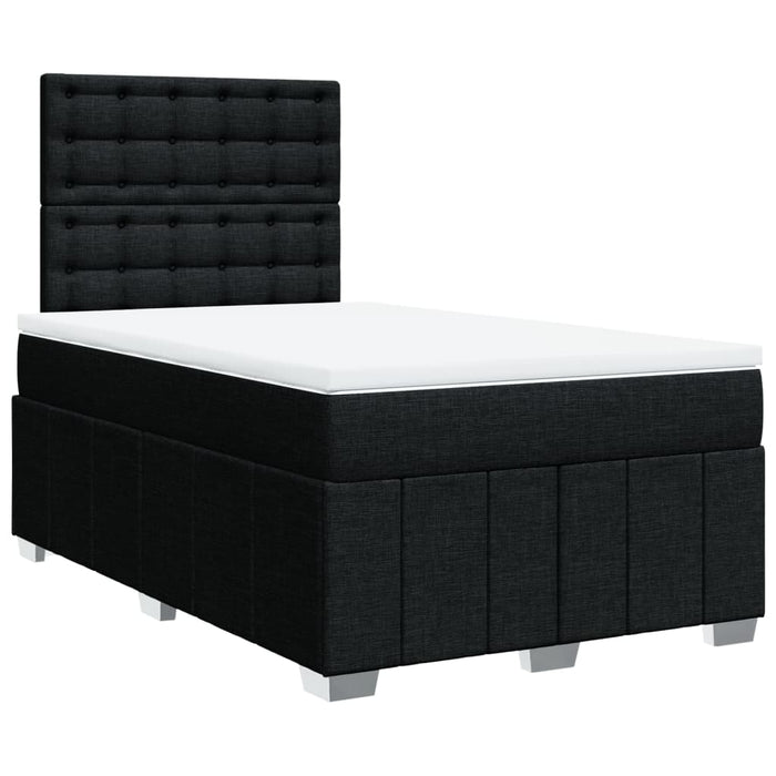 Pat box spring cu saltea, negru, 120x200 cm, textil - WALTI WALTI