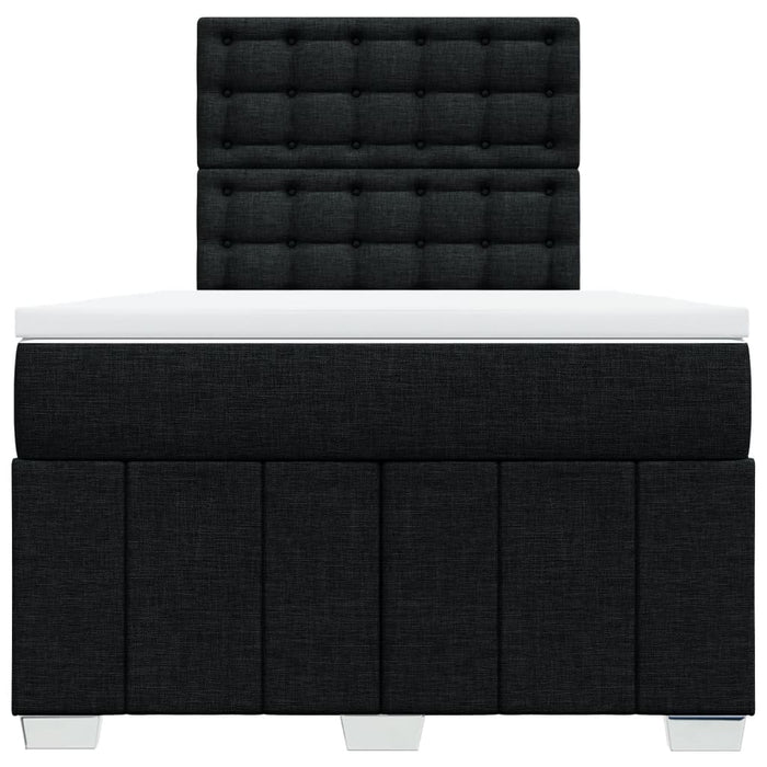 Pat box spring cu saltea, negru, 120x200 cm, textil - WALTI WALTI
