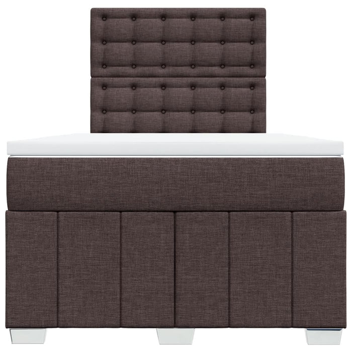 Pat box spring cu saltea, maro închis, 120x200 cm, textil - WALTI WALTI