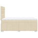 Pat box spring cu saltea, crem, 120x200 cm, textil - WALTI WALTI