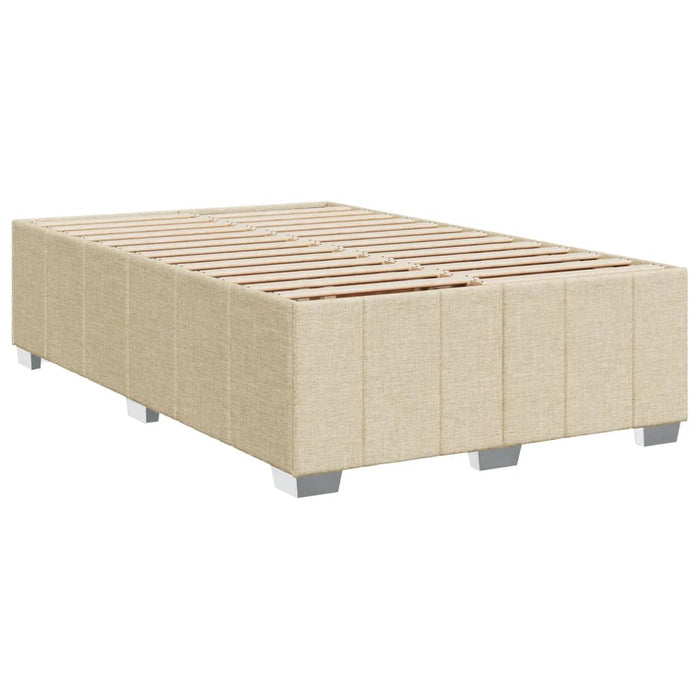Pat box spring cu saltea, crem, 120x200 cm, textil - WALTI WALTI