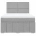 Pat box spring cu saltea, gri deschis, 140x190 cm, textil - WALTI WALTI