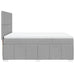 Pat box spring cu saltea, gri deschis, 140x190 cm, textil - WALTI WALTI