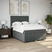 Pat box spring cu saltea, gri închis, 140x190 cm, textil - WALTI WALTI