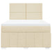 Pat box spring cu saltea, crem, 140x200 cm, textil - WALTI WALTI