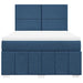 Pat box spring cu saltea, albastru, 140x200 cm, textil - WALTI WALTI