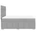 Pat box spring cu saltea, gri deschis, 140x190 cm, textil - WALTI WALTI