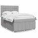 Pat box spring cu saltea, gri deschis, 140x190 cm, textil - WALTI WALTI