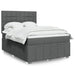 Pat box spring cu saltea, gri închis, 140x190 cm, textil - WALTI WALTI