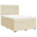 Pat box spring cu saltea, crem, 140x200 cm, textil - WALTI WALTI