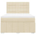 Pat box spring cu saltea, crem, 140x200 cm, textil - WALTI WALTI