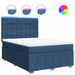 Pat box spring cu saltea, albastru, 140x200 cm, textil - WALTI WALTI