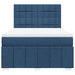 Pat box spring cu saltea, albastru, 140x200 cm, textil - WALTI WALTI