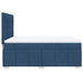Pat box spring cu saltea, albastru, 140x200 cm, textil - WALTI WALTI