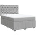 Pat box spring cu saltea, gri deschis, 140x190 cm, textil - WALTI WALTI