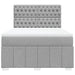 Pat box spring cu saltea, gri deschis, 140x190 cm, textil - WALTI WALTI