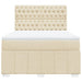 Pat box spring cu saltea, crem, 140x200 cm, textil - WALTI WALTI