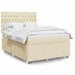 Pat box spring cu saltea, crem, 140x200 cm, textil - WALTI WALTI