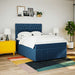 Pat box spring cu saltea, albastru, 140x200 cm, textil - WALTI WALTI