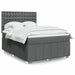 Pat box spring cu saltea, gri închis, 140x190 cm, textil - WALTI WALTI
