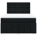 Pat box spring cu saltea, negru, 140x190 cm, textil - WALTI WALTI