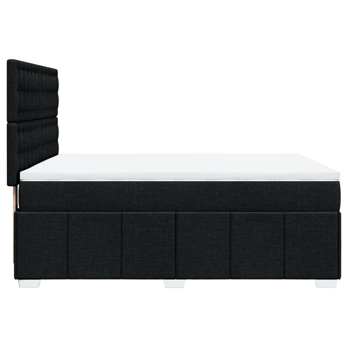 Pat box spring cu saltea, negru, 140x190 cm, textil - WALTI WALTI