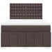 Pat box spring cu saltea, maro închis, 140x200 cm, textil - WALTI WALTI