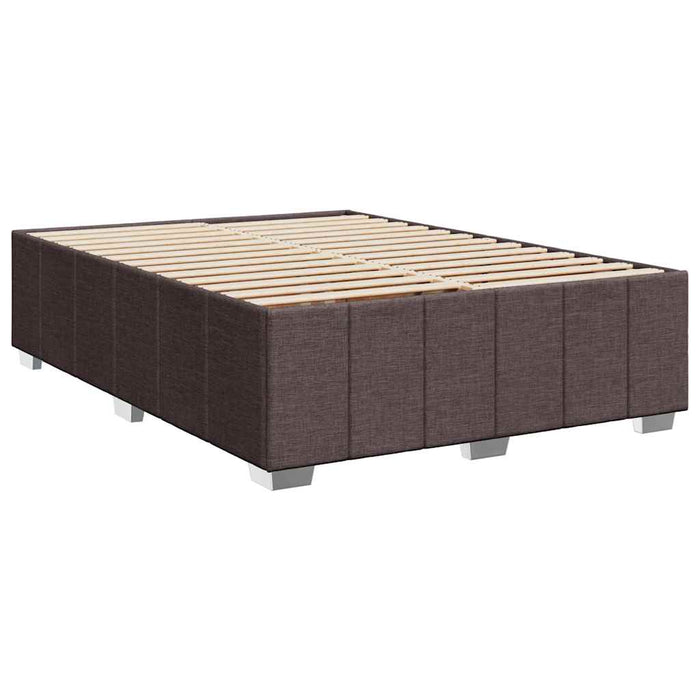 Pat box spring cu saltea, maro închis, 140x200 cm, textil - WALTI WALTI