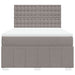 Pat box spring cu saltea, gri taupe, 140x200 cm, textil - WALTI WALTI
