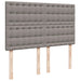 Pat box spring cu saltea, gri taupe, 140x200 cm, textil - WALTI WALTI