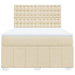 Pat box spring cu saltea, crem, 140x200 cm, textil - WALTI WALTI