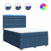 Pat box spring cu saltea, albastru, 140x200 cm, textil - WALTI WALTI