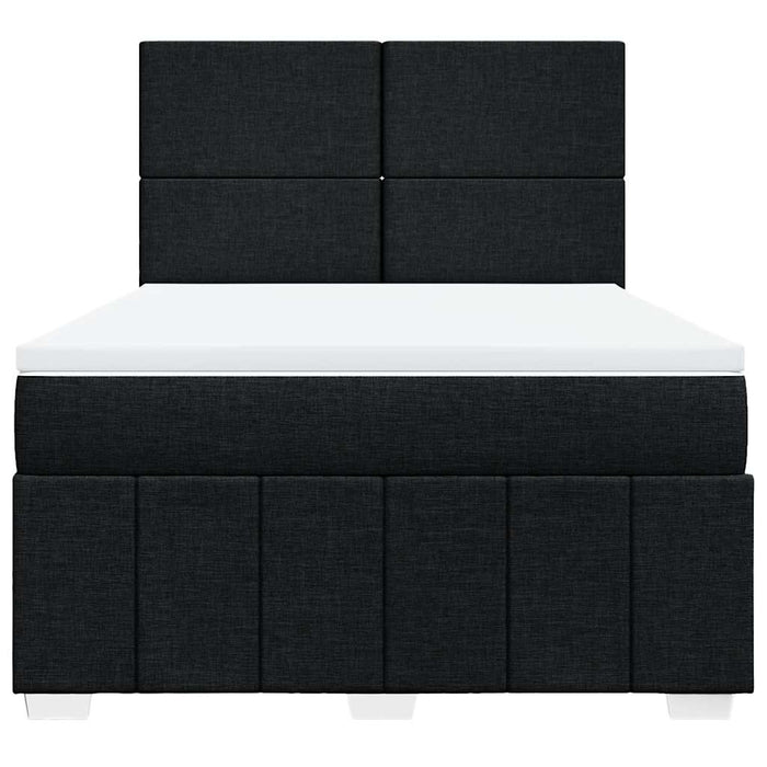 Pat box spring cu saltea, negru, 140x200 cm, textil - WALTI WALTI