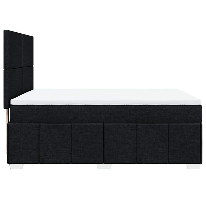Pat box spring cu saltea, negru, 140x200 cm, textil - WALTI WALTI