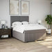 Pat continental cu saltea gri taupe 140x200 cm material textil - WALTI WALTI