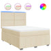 Pat continental cu saltea, crem, 140x200 cm, material textil - WALTI WALTI