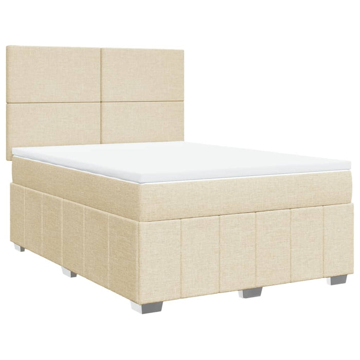 Pat continental cu saltea, crem, 140x200 cm, material textil - WALTI WALTI