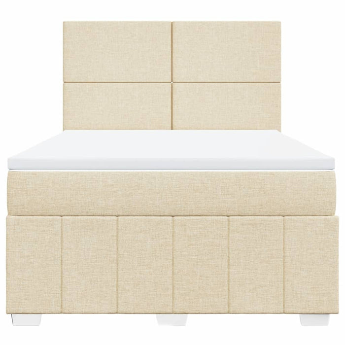 Pat continental cu saltea, crem, 140x200 cm, material textil - WALTI WALTI