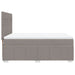Pat continental cu saltea gri taupe 140x200 cm material textil - WALTI WALTI