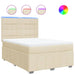 Pat continental cu saltea, crem, 140x200 cm, material textil - WALTI WALTI