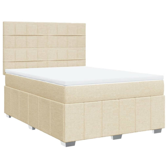 Pat continental cu saltea, crem, 140x200 cm, material textil - WALTI WALTI
