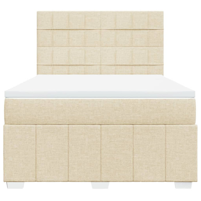 Pat continental cu saltea, crem, 140x200 cm, material textil - WALTI WALTI
