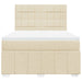 Pat continental cu saltea, crem, 140x200 cm, material textil - WALTI WALTI
