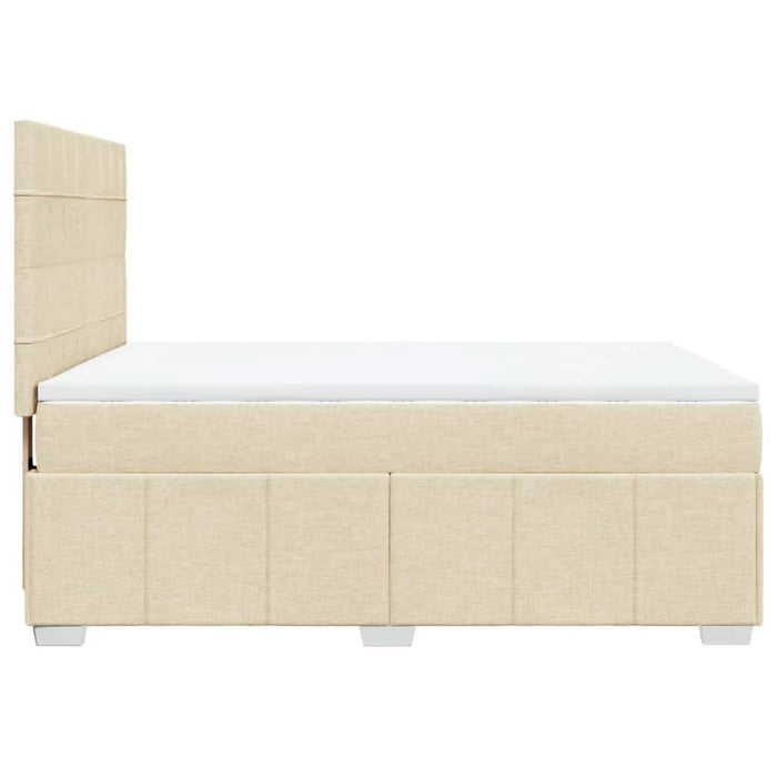 Pat continental cu saltea, crem, 140x200 cm, material textil - WALTI WALTI