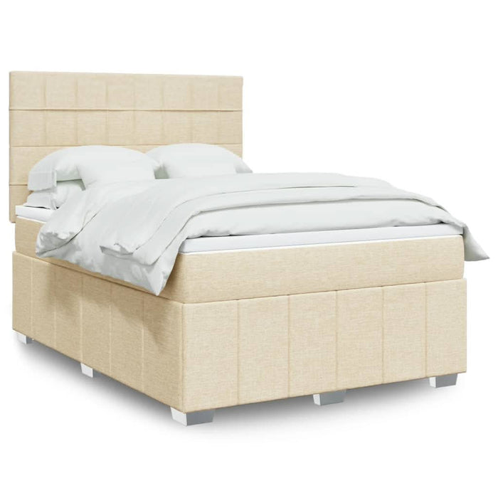 Pat continental cu saltea, crem, 140x200 cm, material textil - WALTI WALTI