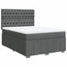 Pat box spring cu saltea, gri închis, 140x200 cm, textil - WALTI WALTI